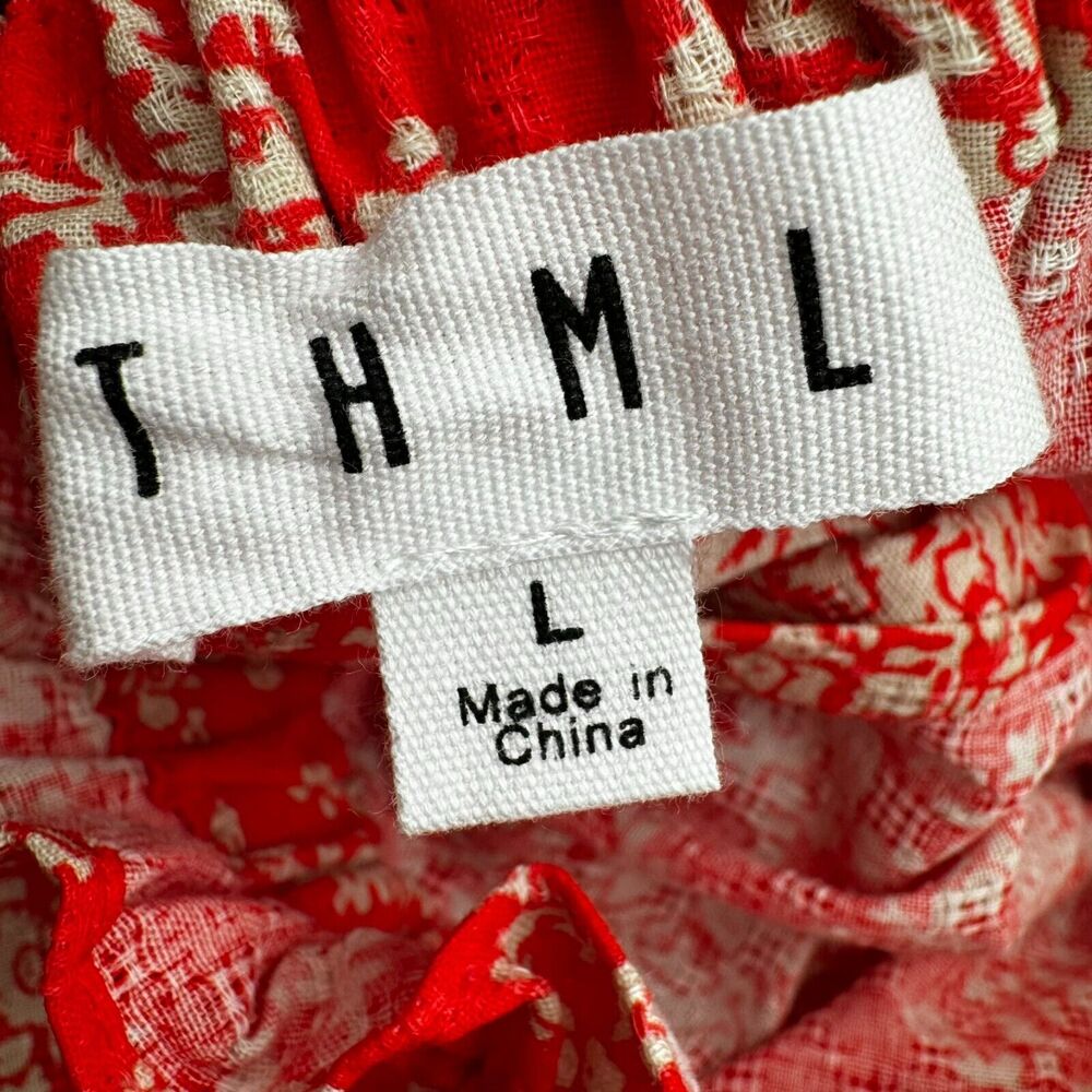 Thml Red And Teal Button Down Shirt - image 5